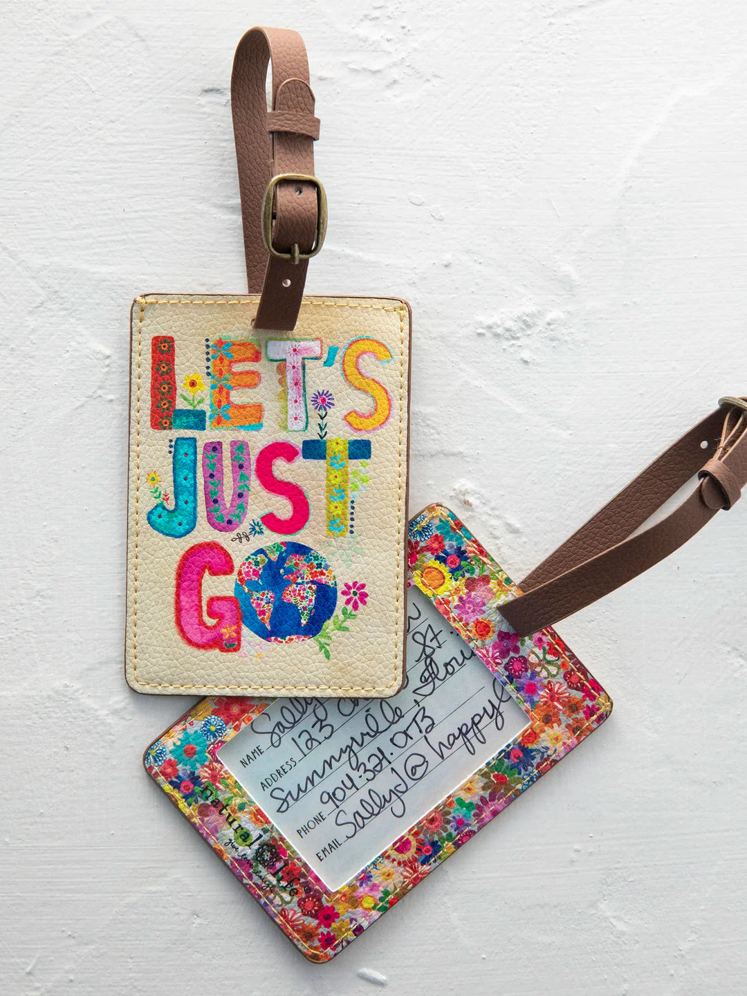 Lets Just Go Luggage Tag