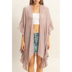 Ruffled Open Front Duster