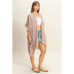 Ruffled Open Front Duster
