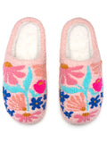 Pink Floral Slippers
