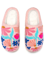 Pink Floral Slippers