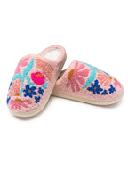 Pink Floral Slippers