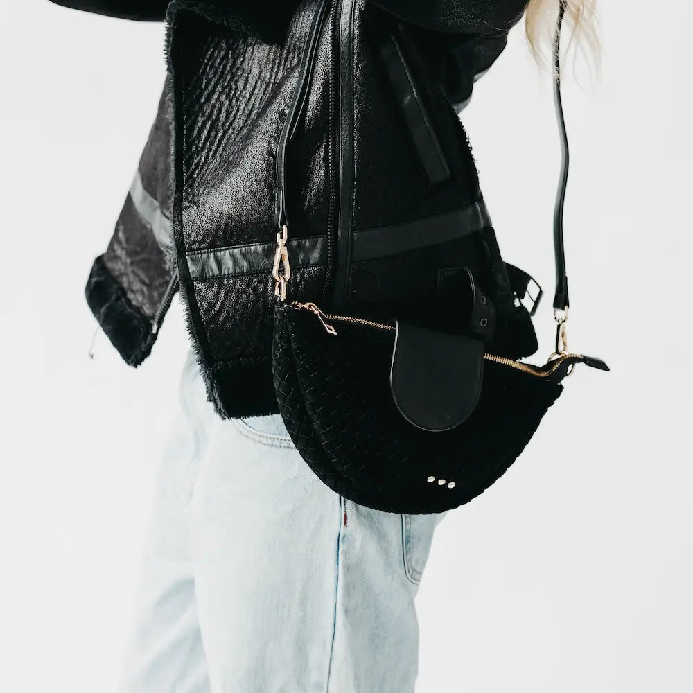 Selena Suede Flap Crossbody
