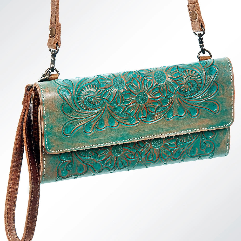 Hand Tooled Genuine Western Leather Wallet