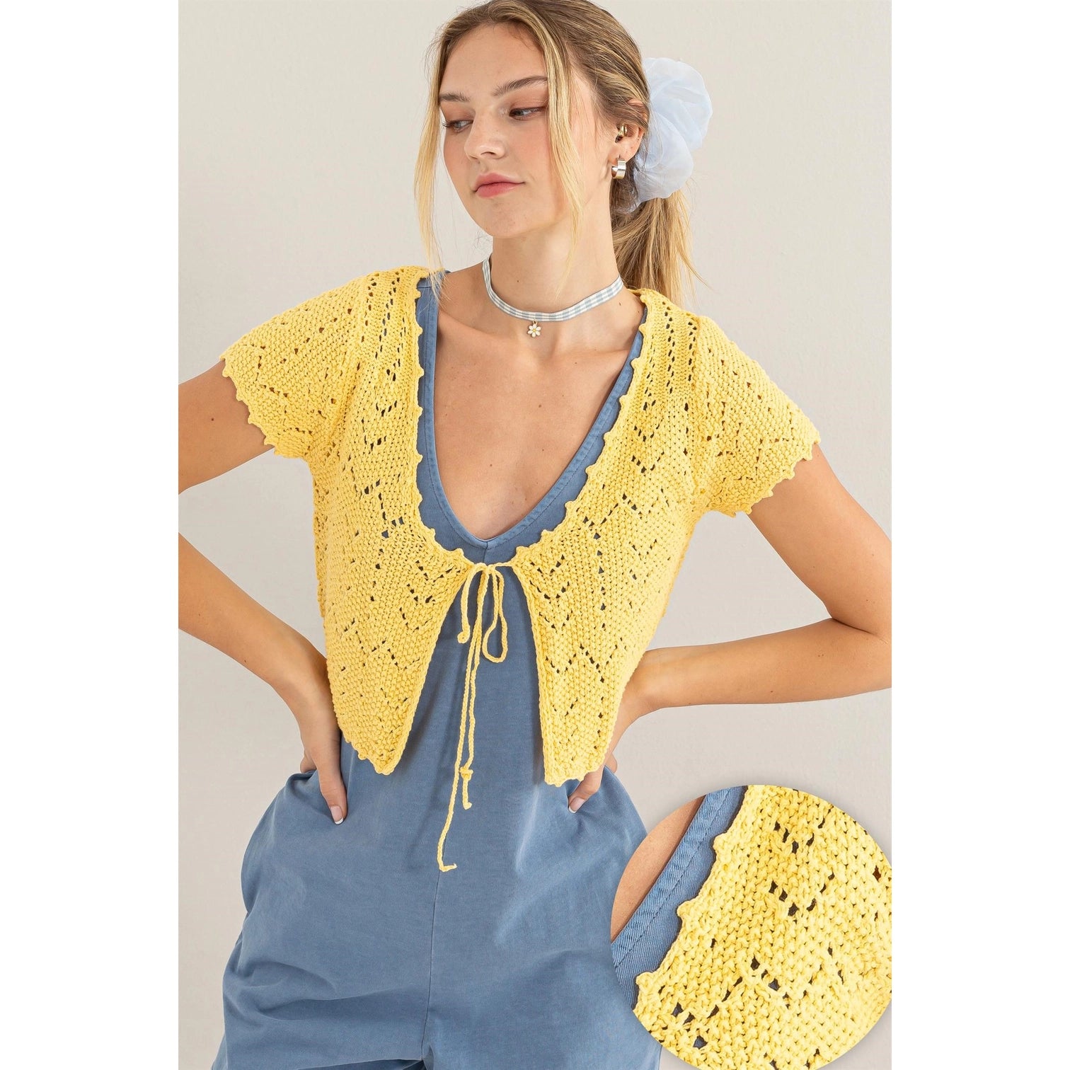 Tie Front Knit Cardigan