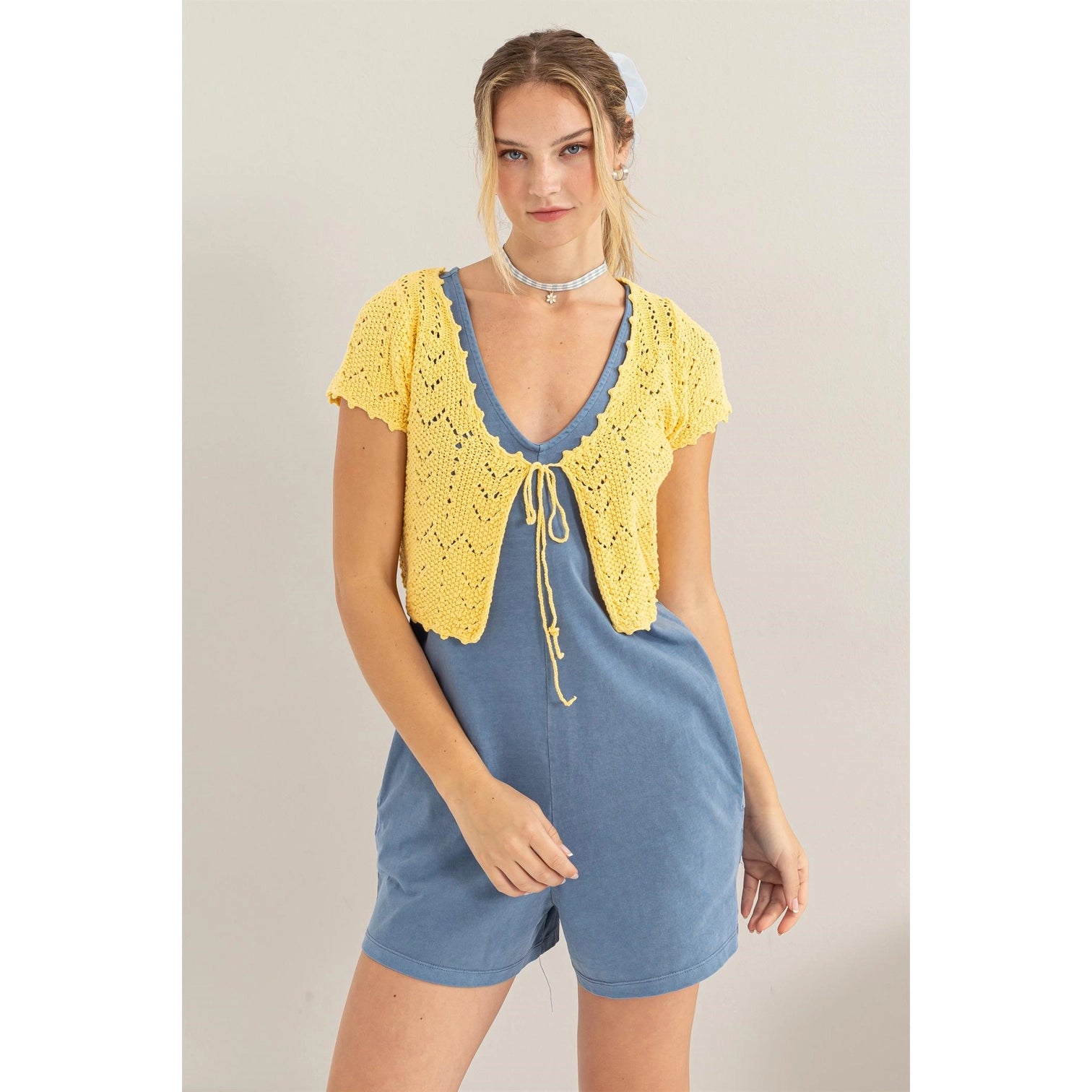 Tie Front Knit Cardigan